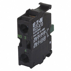 Eaton Contact Block,Screw,Black,22mm,1NO M22-K10