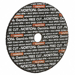Norton Abrasives CutOff Wheel,GeminiFreeCut,3"x.062"x3/8" 66243510647