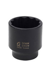 1/2" Dr 12Pt Impact Socket, 36mm 236ZM