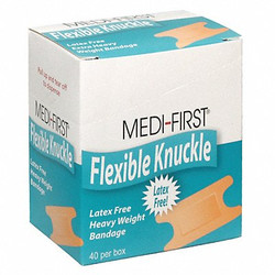 Medi-First Strip Bandages,2"x1.5",Fabric,PK40  61678