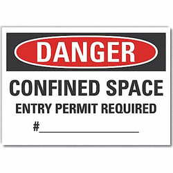 Lyle Danger Sign,7 in x 10 in,Non-PVC Polymer LCU4-0638-ED_10x7