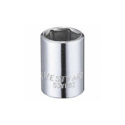 Westward Socket, Steel, Chrome, 7/16 in 53YP82