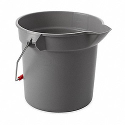 Rubbermaid Commercial Bucket,2 1/2 gal,Gray FG296300GRAY