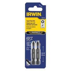 Irwin Insert Bit,Power,Sgl End,Hex Shank,PK2 IWAF32PH12