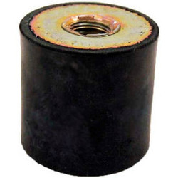 Vibration Mount 2 Tapped Holes 2.00"" Dia 1.63""H 3/8-16 Thread