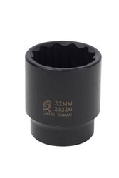 1/2" Dr 12Pt Impact Socket, 32mm 232ZM