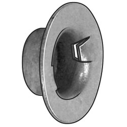 Manufacturer Varies Push On Cap Nut,Washer,Stl,1/4 In,PK100 228911004