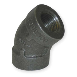 Manufacturer Varies 45 Elbow, Malleable Iron, 1/4 in, NPT 5P467