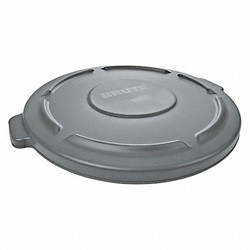 Rubbermaid Commercial Trash Can Top,Flat,Snap-On Closure,Gray FG260900GRAY