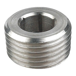 Manufacturer Varies Hex Socket Plug, 316L SS, 1/4 in,MNPT 60SP112N014