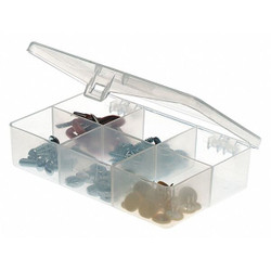 Plano Compartment Box,Molded Tension,Clr,1 in 344860