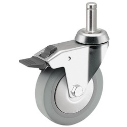 Medcaster Stem Caster,Swivel,2" Wheel Dia. RZ02TPN070TLGR01