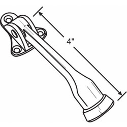 Manufacturer Varies Door Stop,Door Mount,Plated 900-10823