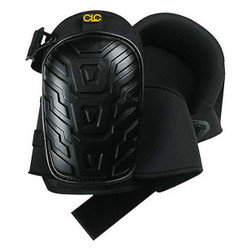 Clc Work Gear Knee Pad,UNIV,Clip,Hook/Loop,Black,PR1 345