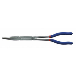 Westward Bent Long Nose Plier,13-1/4" L,Serrated 53JW97