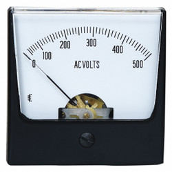 Sim Supply Analog Panel Meter,AC Voltage,0-500 AC V  12G411