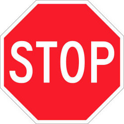 Brady 115589 Stop Sign 12""H X 12""W HIP Reflective Sign Aluminum 12""W x 12""H