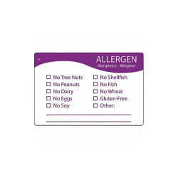Daymark Allergen Label,Purple/White N/A