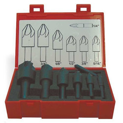 Keo Countersink Set,7 PC,6 FL,120 Deg,Cobalt 50042