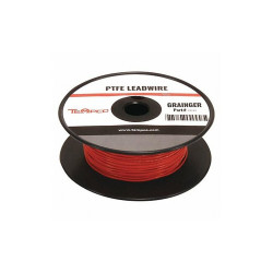 Tempco High Temp Lead Wire,20AWG,100ft,Red  LDWR-1054