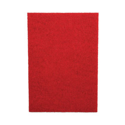 Boardwalk® Buffing Floor Pads, 20 x 14, Red, 10/Carton 7100115809