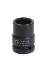 3/4" Dr 12 Pt. Thin Wall Impact Socket, 24mm 424MZT