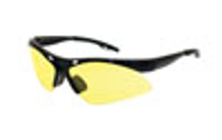 Black Frame Diamondbacks Safety Glasses with Yellow Lens 540-0205