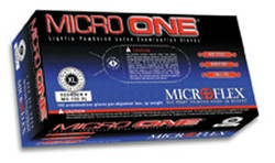 Micro One® Lightly Powdered Latex Examination Gloves, White, Medium MO150M