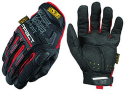 M-Pact® Impact Protection Gloves, Black/Red, Medium MPT52009