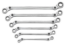 6 Piece Metric XXL Indexing Double Box Ratcheting Wrench Set 85490
