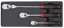 3 Pc. Cushion Grip Flex 84 Tooth Ratchet Set 81203F