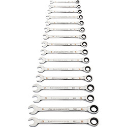 16 Piece 90-Tooth 12 Pt MET Ratcheting Comb WR 86928