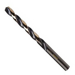 Black & Gold Fractional Straight Shank Jobber Length Drill Bit, 9/64” 3019009B