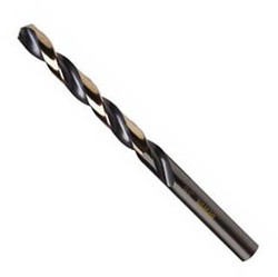 Black & Gold Fractional Straight Shank Jobber Length Drill Bit, 7/64” 3019007B