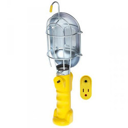 Incandescent Work Light w/ Metal Guard & Single Outlet SL-425A