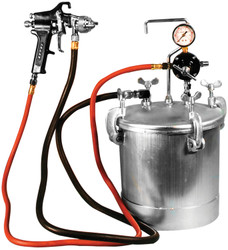 2-1/4 Gallon Pressure Tank with Spray Gun & 12' Hose - Black Gun - 1.0mm Nozzle PT2-4GH