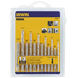 13 Pc. Tap & Drill Bit Set, 4-40 NC to 1/4"-20 NC 80187