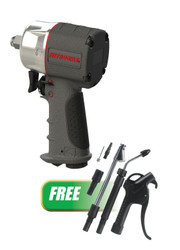 1/2" Composite Compact Impact Wrench w/FREE 6 Pc. Blow Gun Kit 1056-XLKIT
