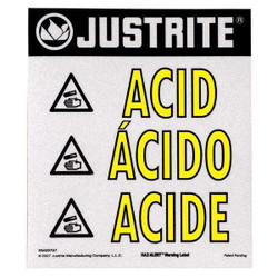 Justrite Safety Cabinet Label,11 in x 12 in,Paper 29006