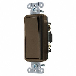 Hubbell Wall Switch,Brown,15 A;Back; Side,3-Way DS315