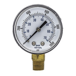 Pic Gauges Pressure Gauge,General Purpose,2" Dial SEP-101D-204M-BSPT