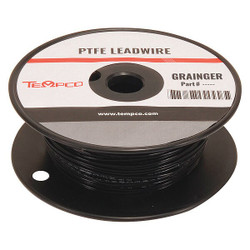 Tempco High Temp Lead Wire,14AWG,250ft,Blk LDWR-1076