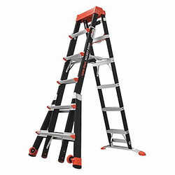 Little Giant Ladders Adj. Stepladder,IAA,Fiberglass,375 lb. 15131-001
