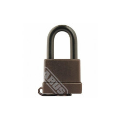 Abus Keyed Padlock, 37/64 in,Square,Black 70/35 KD