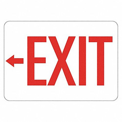 Lyle Exit Sign,10 in x 14 in,Plastic LCU1-0006-NP_14x10