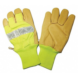 Condor Gloves,Hi-Vis Lime,M,Knit Wrist,PR 48WU20