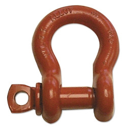 Screw Pin Anchor Shackles, 1 in Bail Size, 21 Tons, Galvanized