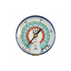 Jb Industries Low Side Gauge, 3 1/8 in Dia, Blue M2-600