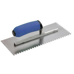 Westward Notched Trowel,11 x 4-1/2,Steel  13P548