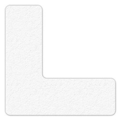 Incom Floor Tape,White,6 inx6 in,L,PK25 LM110W